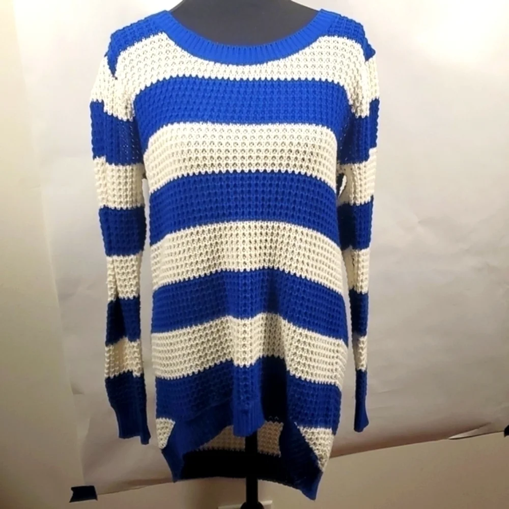 Bobbie & Brooks Ruby Navy cream stripes Sweater Size 2XL